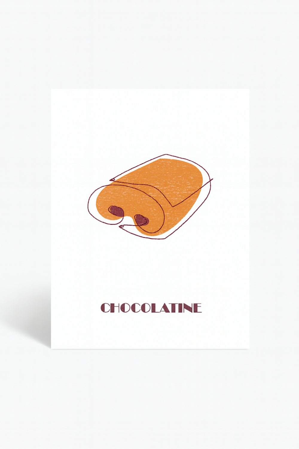 Affiche brodée Chocolatine