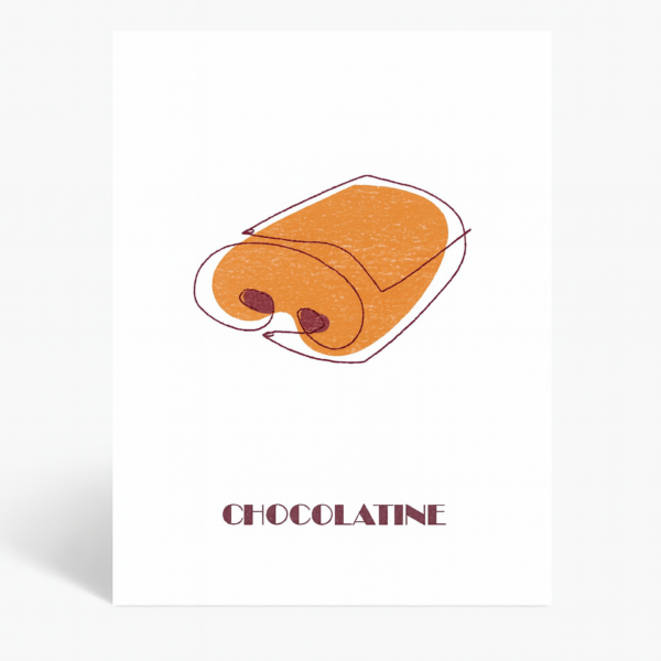 Affiche brodée Chocolatine