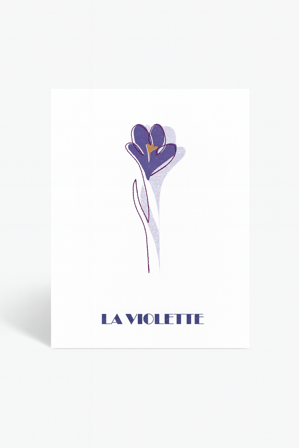 Affiche brodée Fleur de Violette