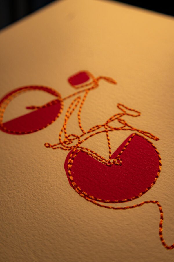 Affiche brodée Vélo Canal du Midi – Image 2