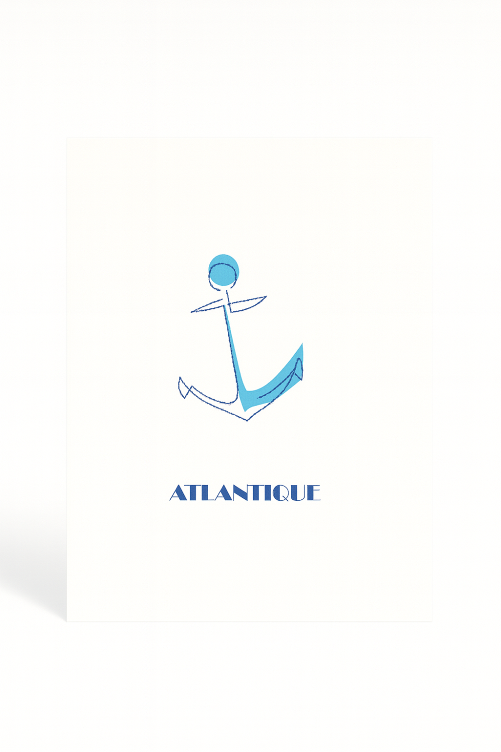 Affiche brodée Ancre Atlantique