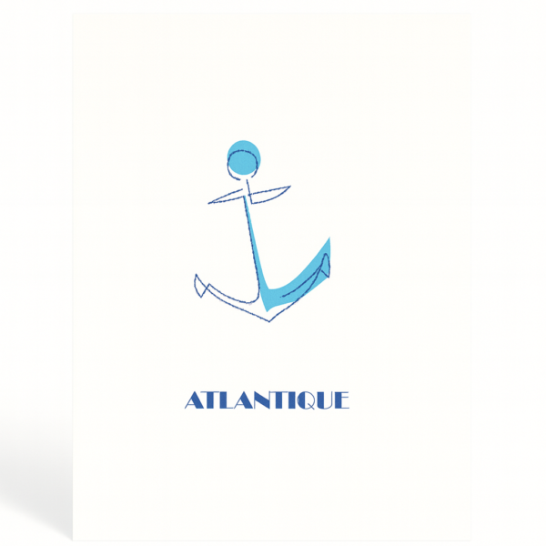 Affiche brodée Ancre Atlantique
