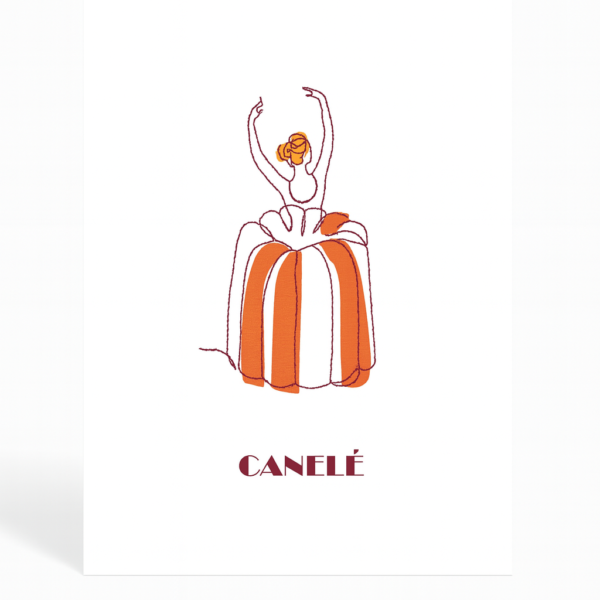 Affiche brodée danseuse canelé