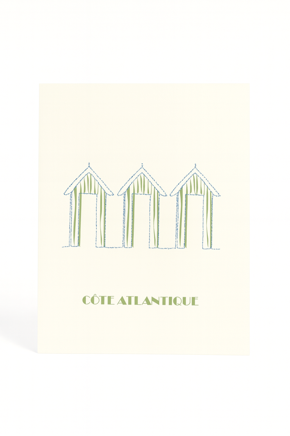 Affiche brodée Côte Atlantique