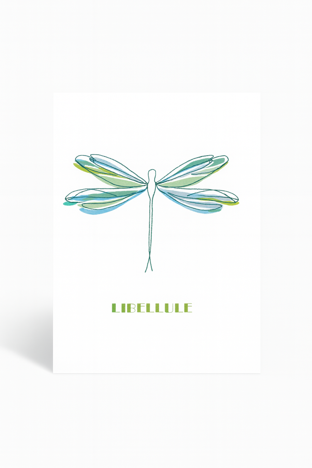 Affiche brodée Libellule