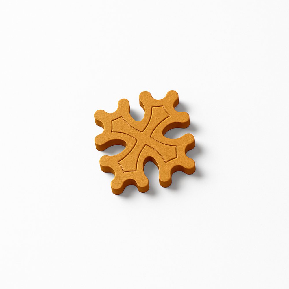 Magnet forme Croix Occitane